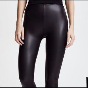 Plush Faux Leather Leggings